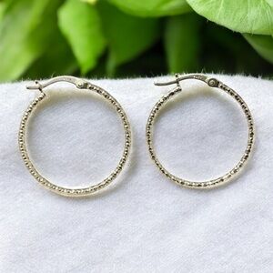 Solid Sterling Silver 925 Hoop Earrings